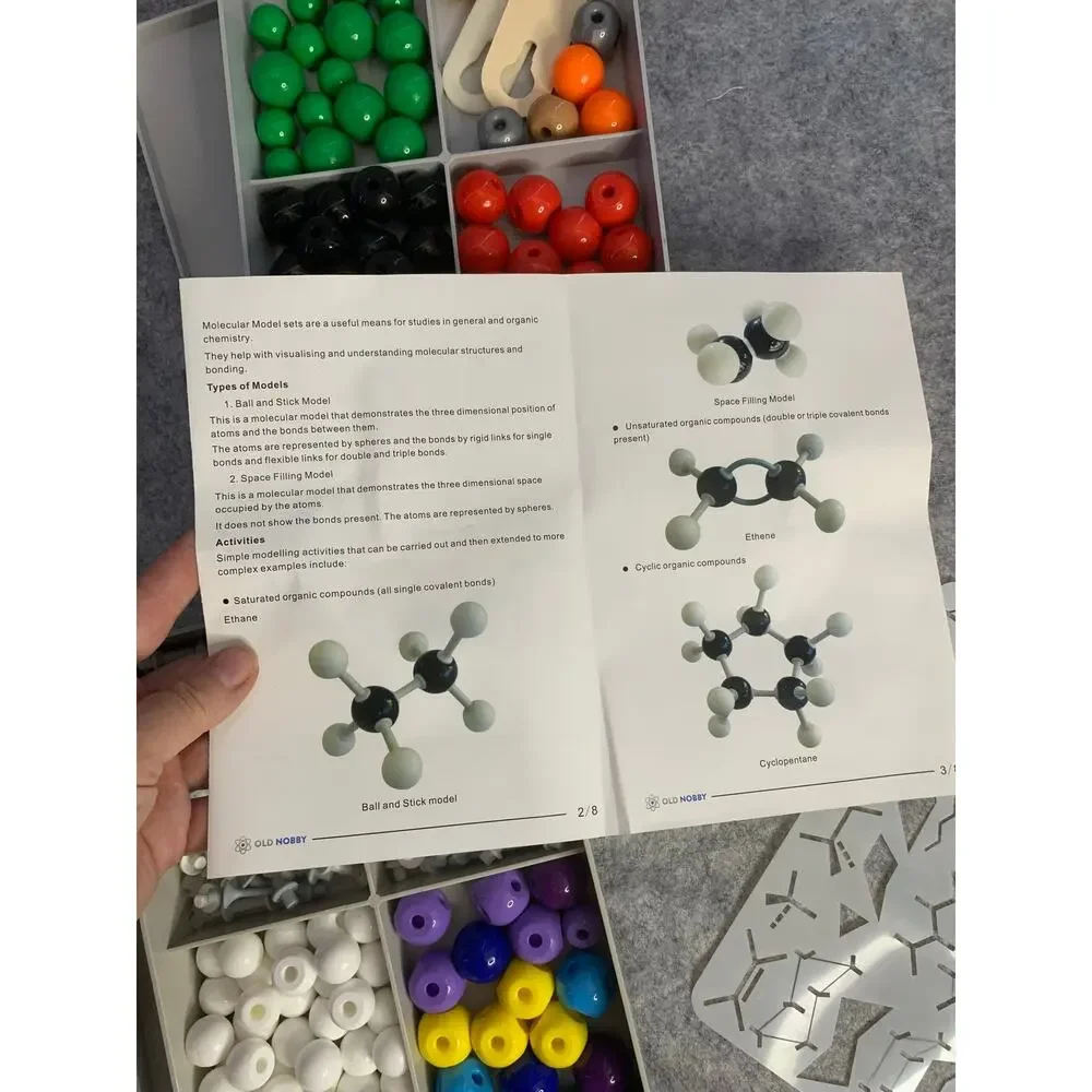 Organic Chemistry Molecular Model Kit, 2 Sets 3D Molecules, Student Science